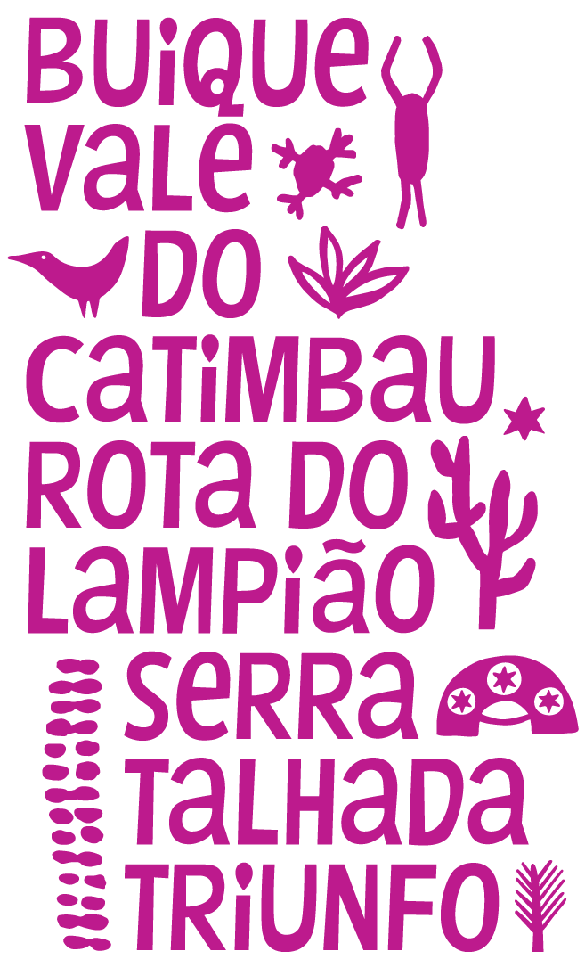 Parte da identidade visual criada por Joana para o estado de Pernambuco.