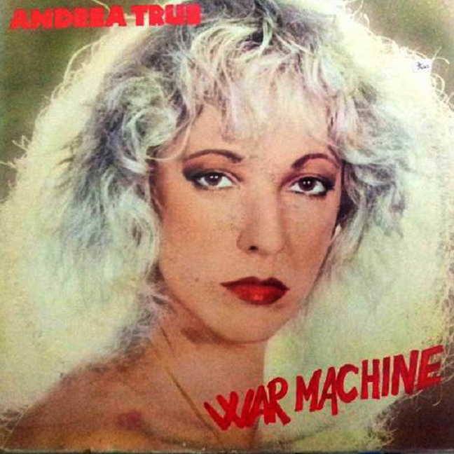 Capa de War Machine, último disco de Andrea, gravado na Itália nos anos 80