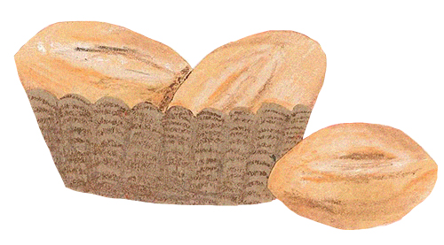 colagem de pão frances em uma cesta