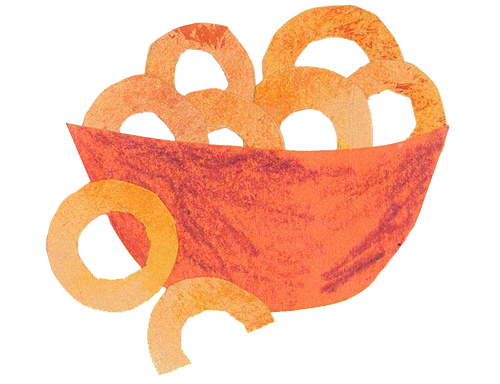 Colagem dos bicoitos chipas
